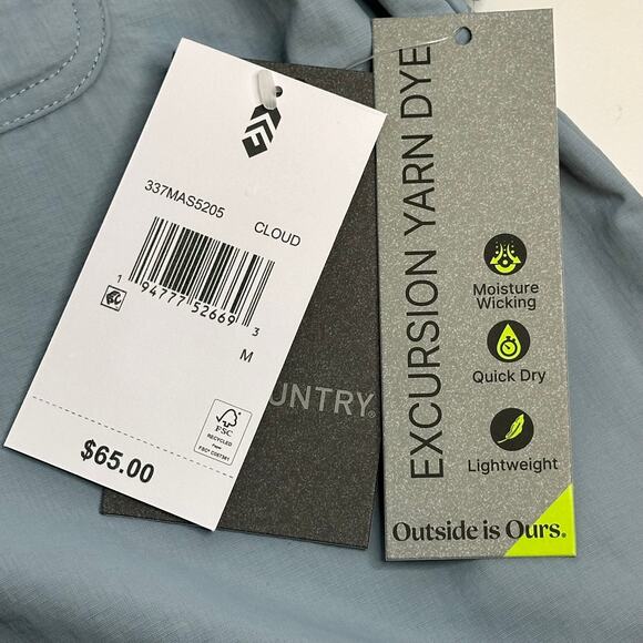 NWT Free Country Rip-Stop Expedition Short Sleeve Button Up Shirt Mens Medium M - Picture 4 of 8